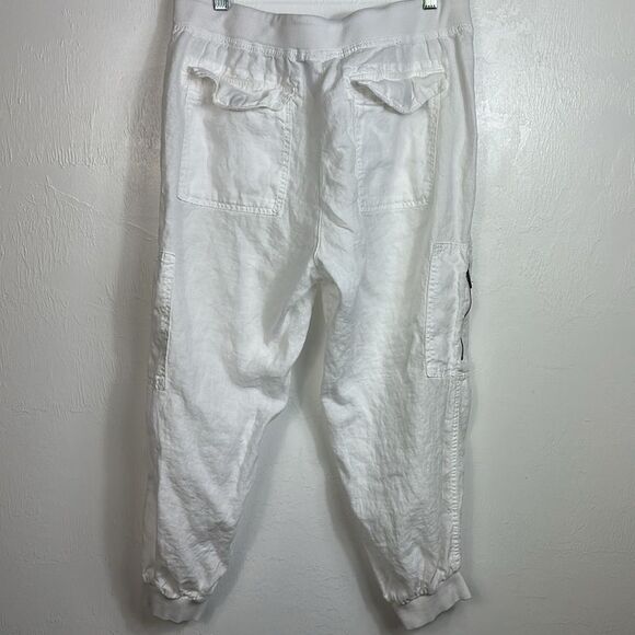 Tommy Hilfiger Linen White Drawstring Waist Jogger Pants Size M - Picture 2 of 8
